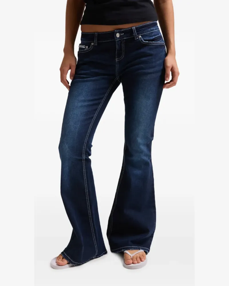 Juicy Couture Tief sitzende Schlagjeans mit Strass - Blau Blau