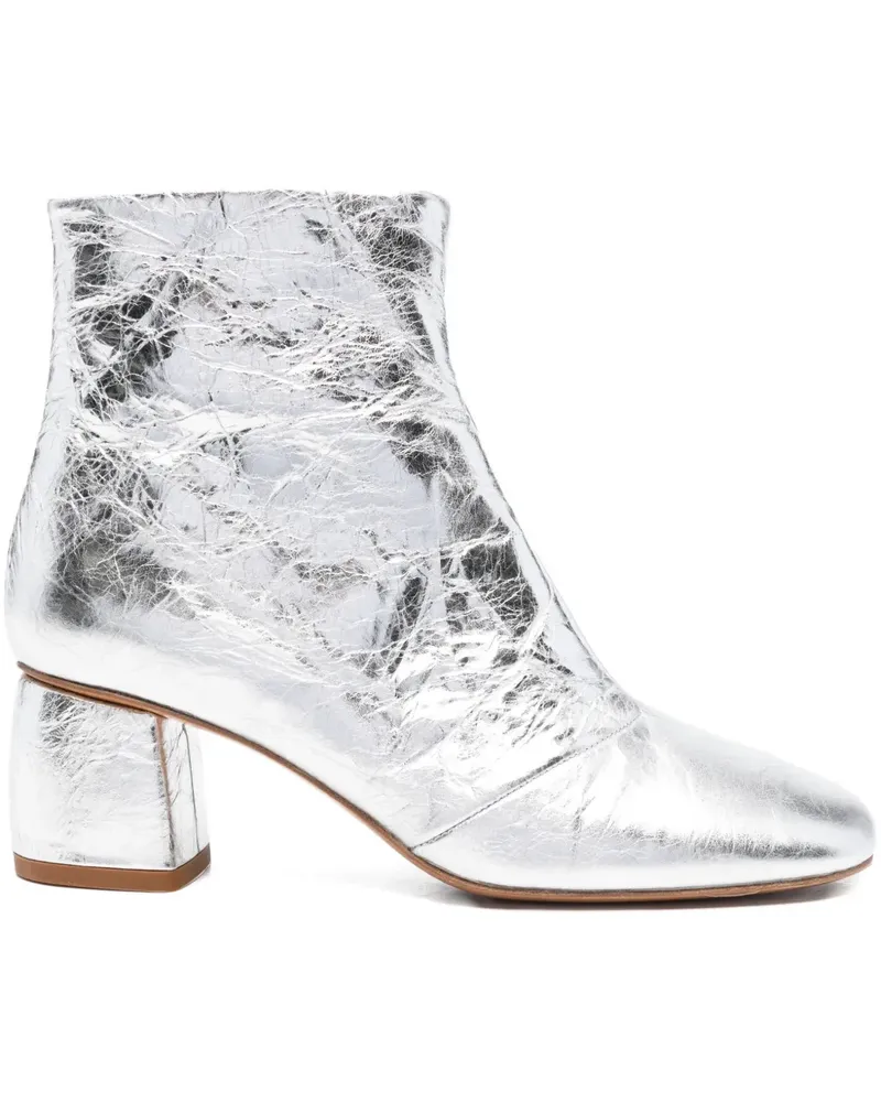 forte_forte Stiefel im Metallic-Look 60mm - Silber Silber