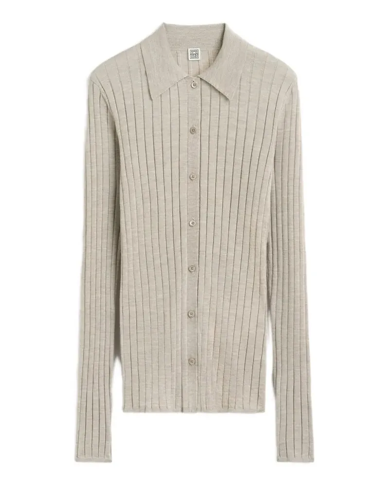 Totême Gerippter Cardigan - Nude Nude