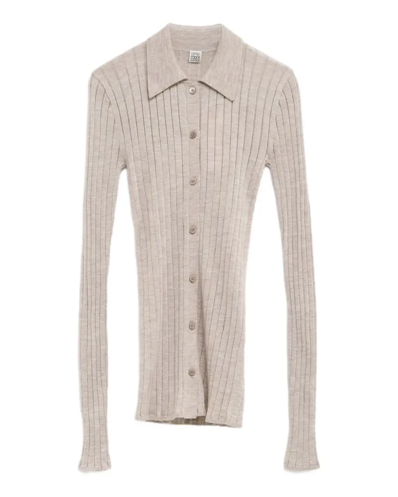Totême Gerippter Cardigan - Nude Nude