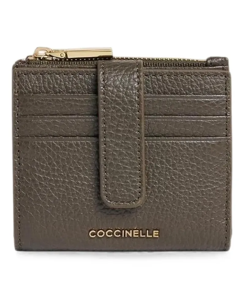 Coccinelle Mittelgroßes Metallic Portemonnaie - Braun Braun