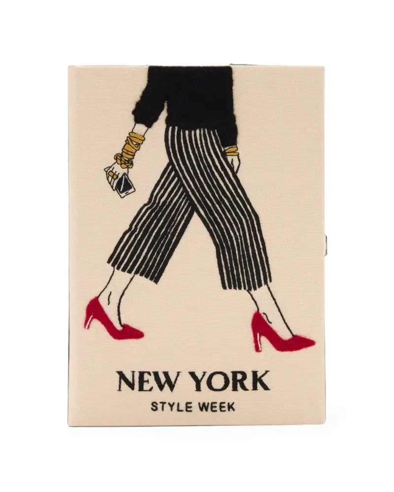 Olympia Le-Tan New York Style Week Clutch - Schwarz Schwarz
