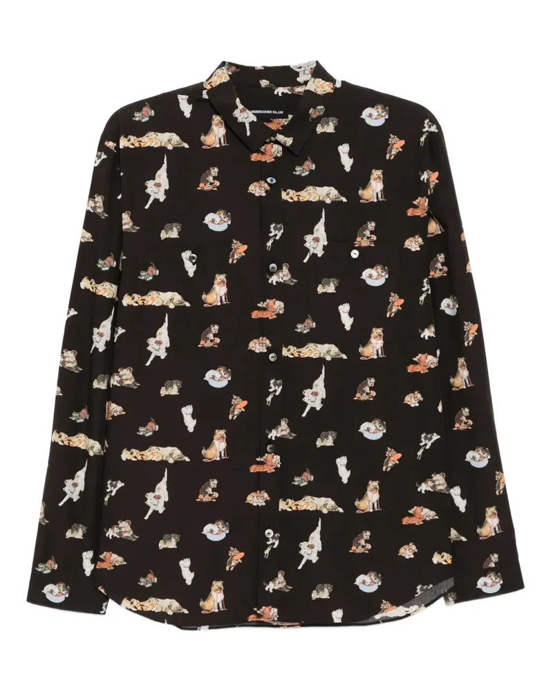 Undercover Hemd mit grafischem Print - Braun Braun