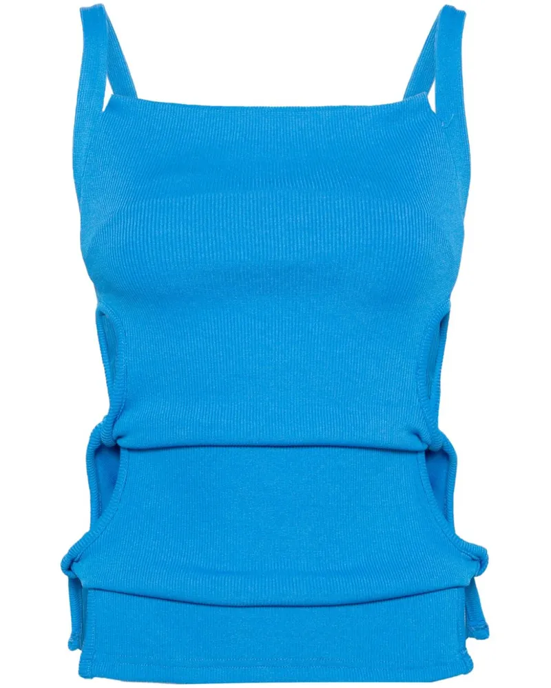 Christopher Esber Open Twist Tanktop mit Schürze - Blau Blau