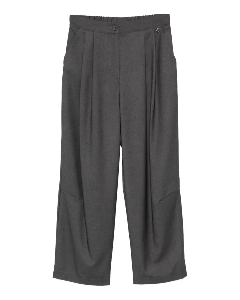Dixie Straight-Leg-Hose mit Falten - Grau Grau