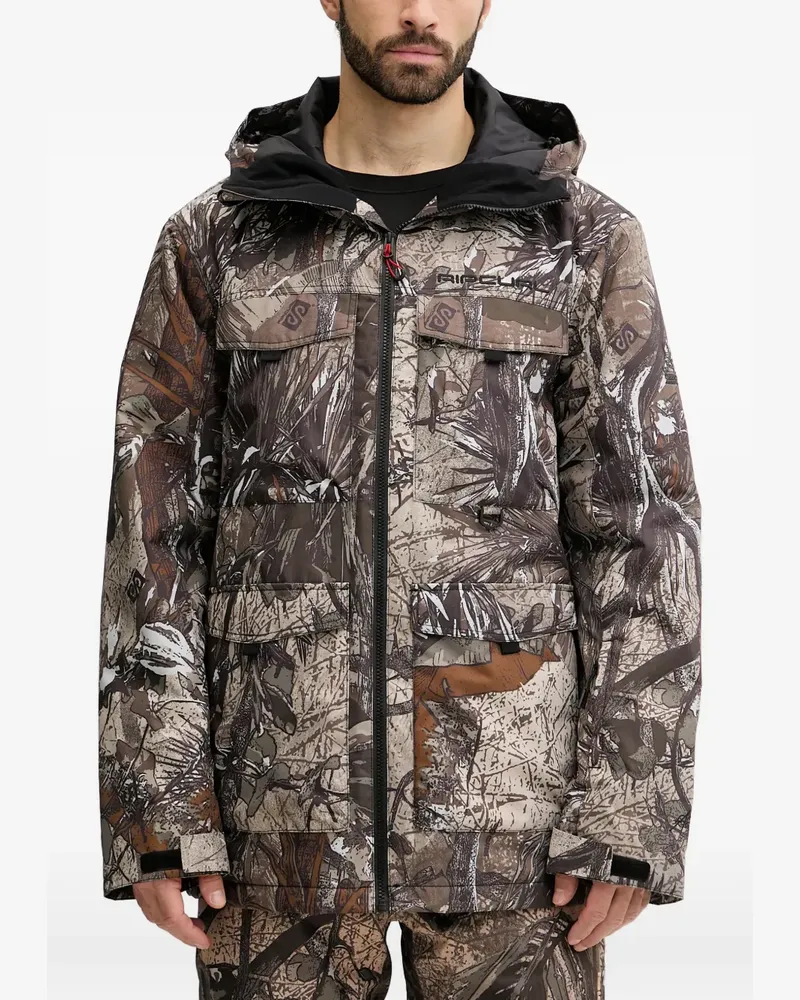 Rip Curl Pinna graphic-print hooded jacket - Braun Braun