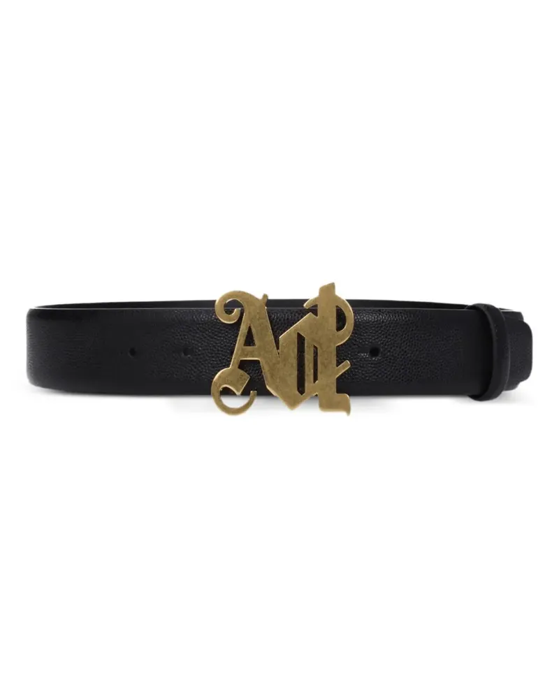 Palm Angels logo leather belt - Schwarz Schwarz