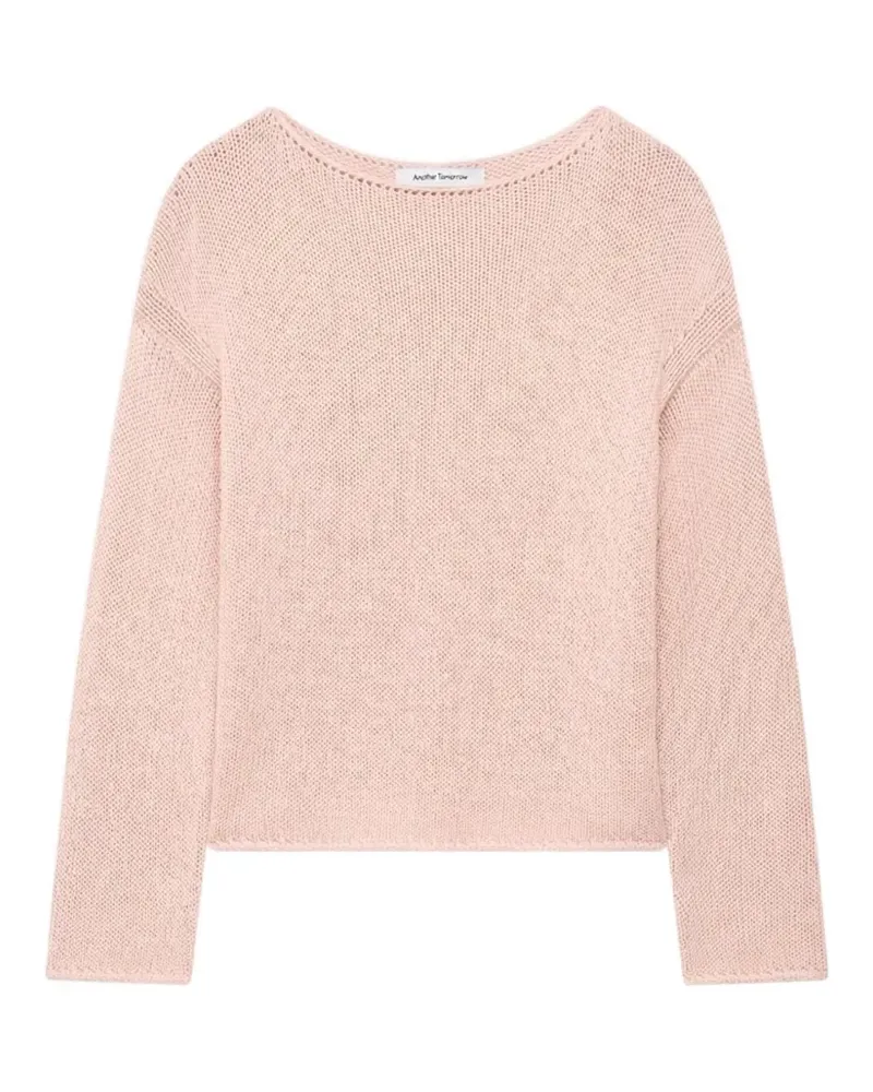 Another Tomorrow draped-knit oversized sweater - Rosa Rosa