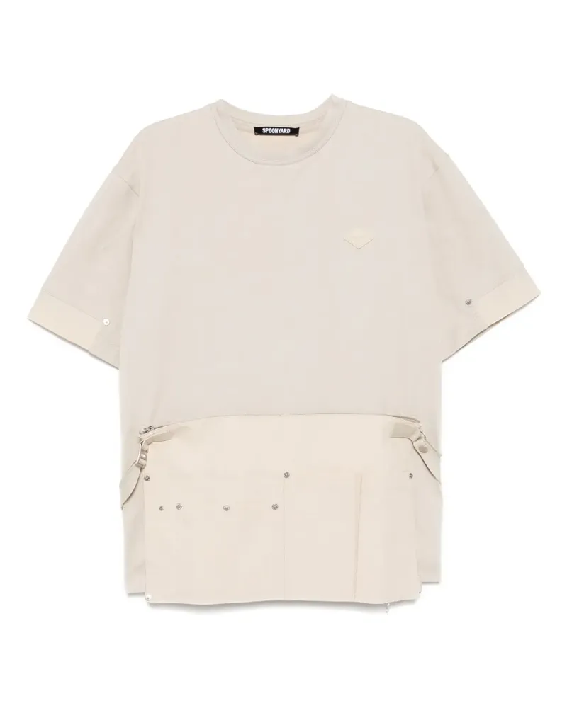 Spoonyard T-Shirt im Layering-Look - Nude Nude
