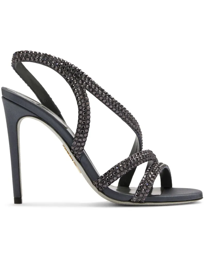 René Caovilla Lisa Sandalen 105mm - Schwarz Schwarz