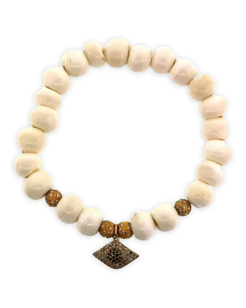 Loree Rodkin 14kt kleine Evil Eye Gelbgoldarmband mit Diamant und Saphir Gold