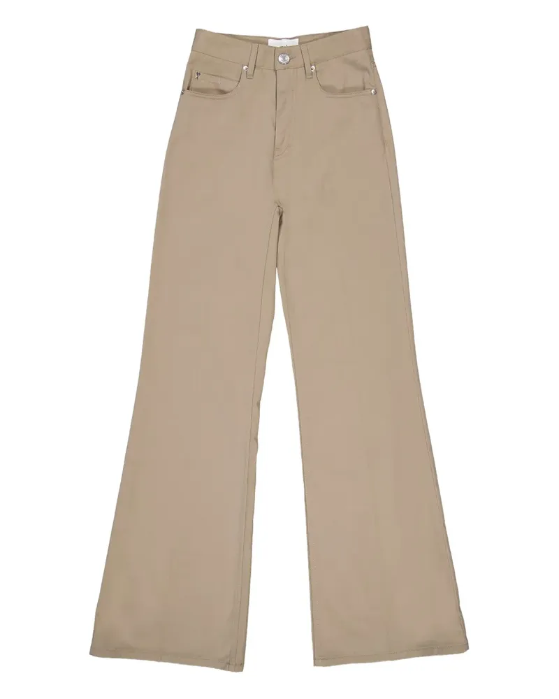 AMI Paris Ausgestellte High-Waist-Hose - Nude Nude