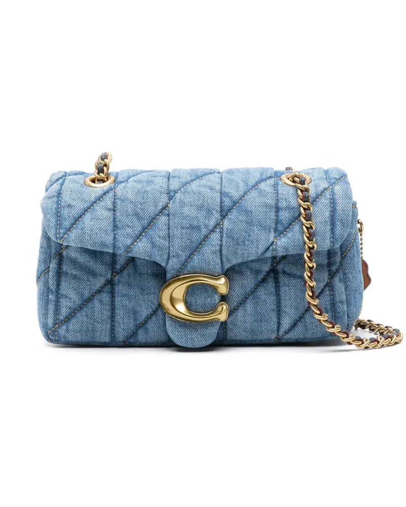 Coach Tabby 26 Schultertasche aus Denim - Blau Blau