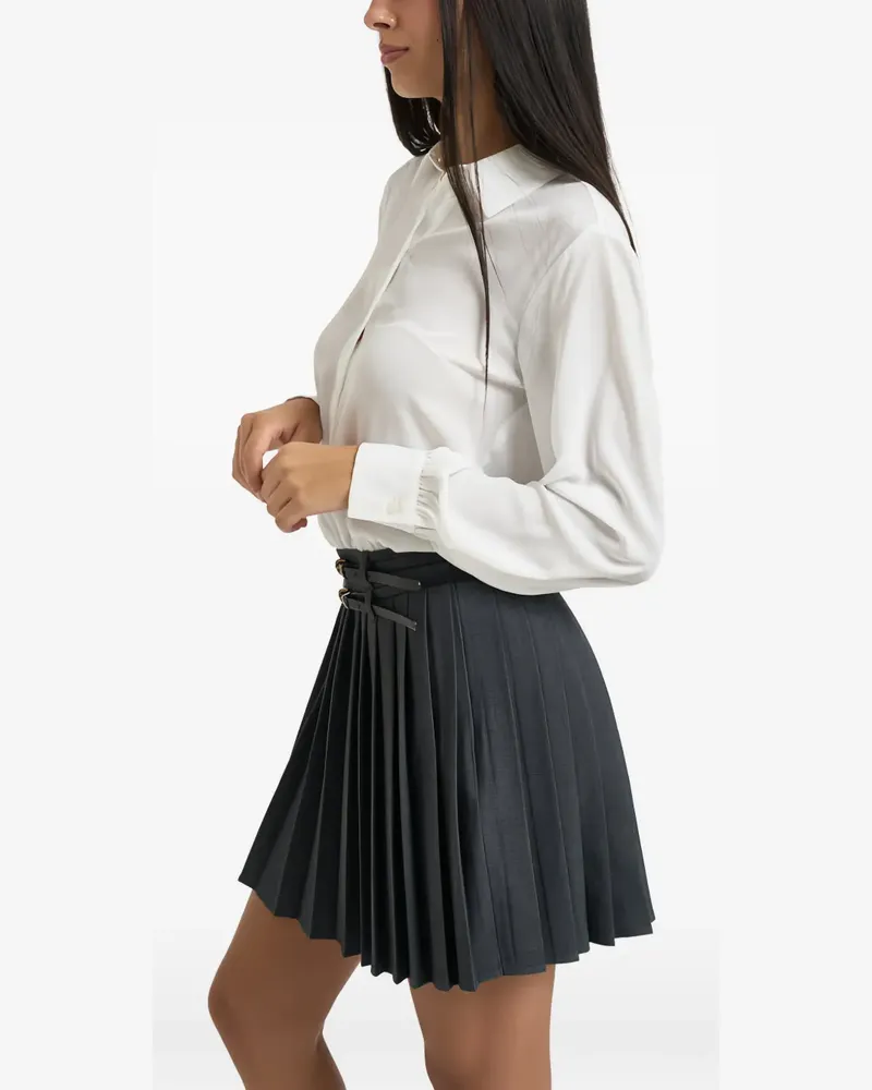 Liu Jo belted pleated mini dress - Grau Grau