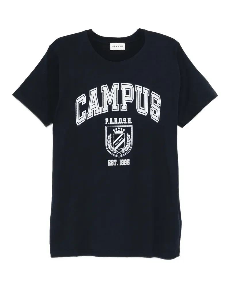 P.A.R.O.S.H. P.A.R.O H. T-Shirt mit grafischem Print - Blau Blau
