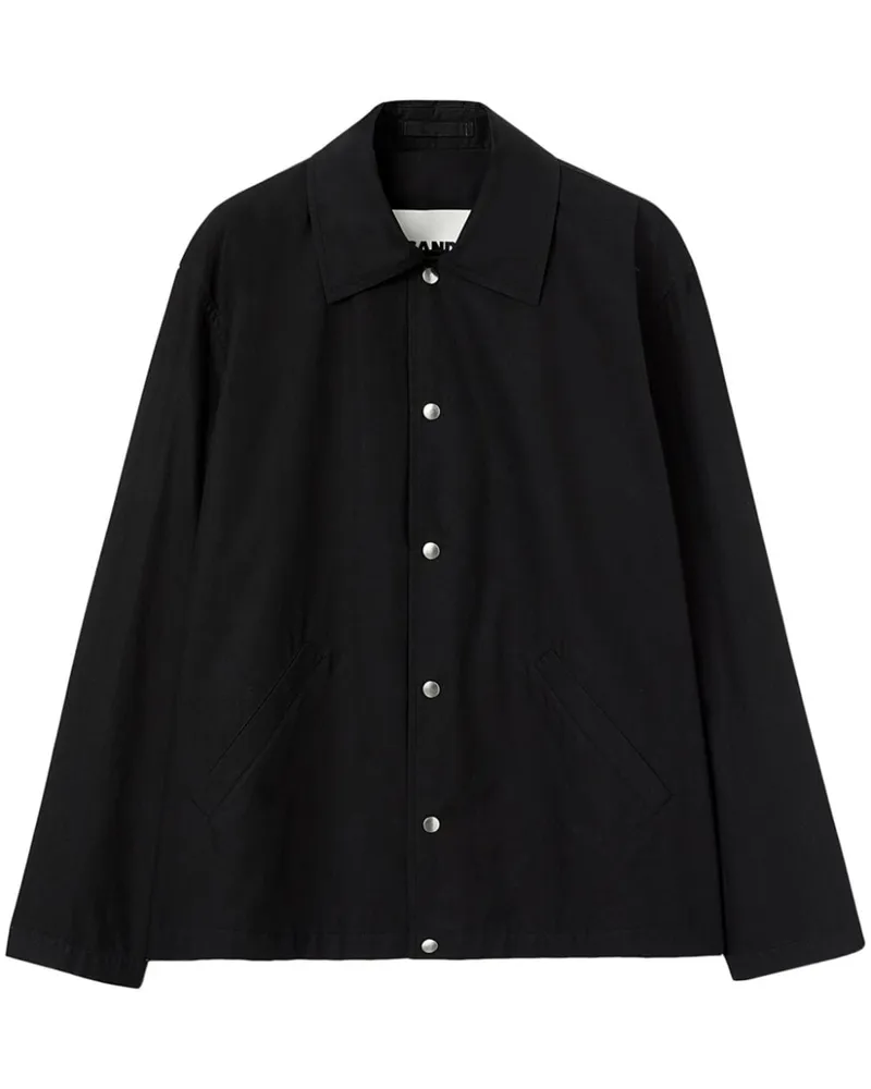 Jil Sander Hemdjacke aus Baumwoll-Popeline - Schwarz Schwarz