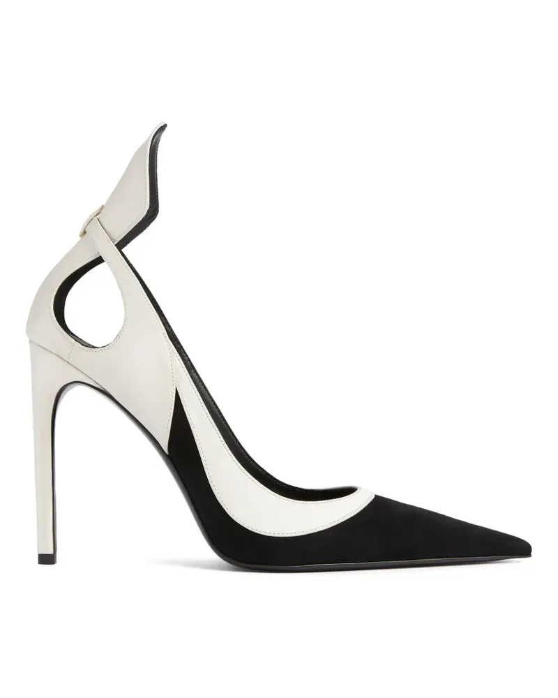 Nina Ricci cut-out suede pumps - Nude Nude