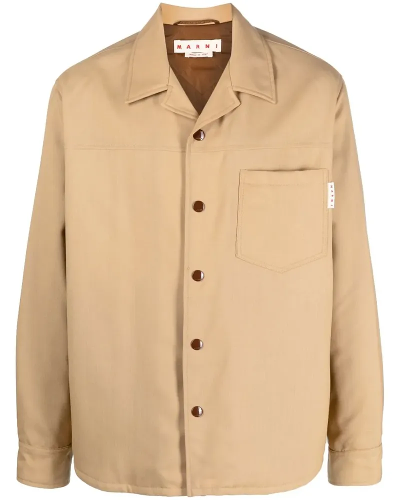 Marni Hemdjacke aus Schurwolle - Nude Nude