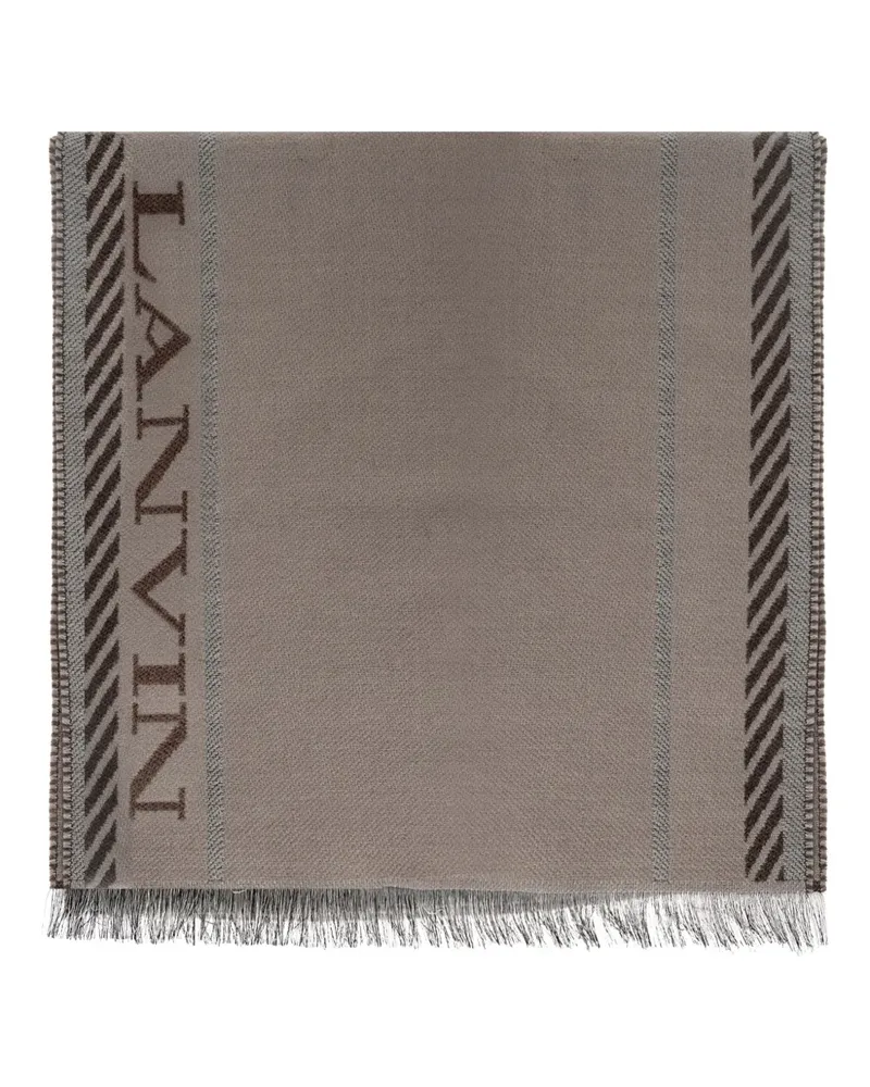 Lanvin Schal mit Fransen - Grau Grau
