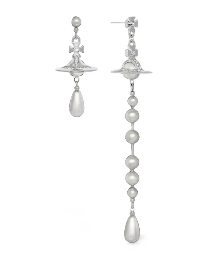 Vivienne Westwood Broken Pearl drop earrings - Silber Silber