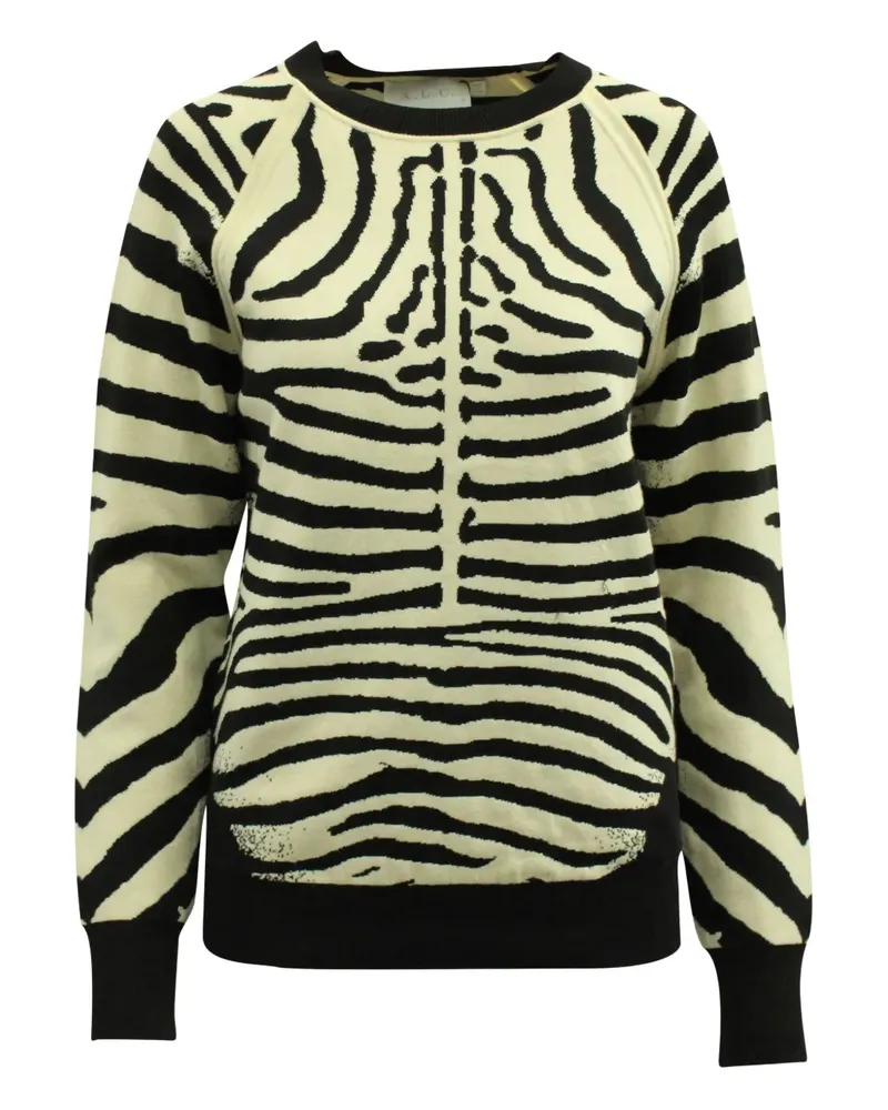 A.L.C. Rizzou zebra-print raglan-sleeve sweatshirt - Schwarz Schwarz