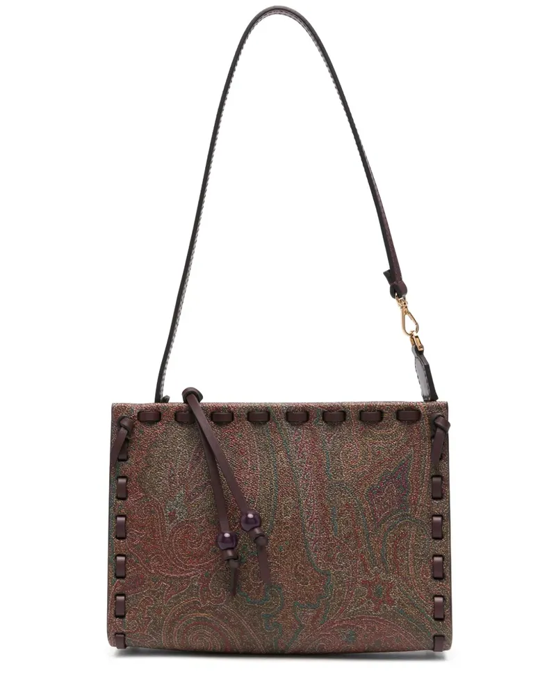 Etro Clutch aus Paisley-Jacquard - Braun Braun
