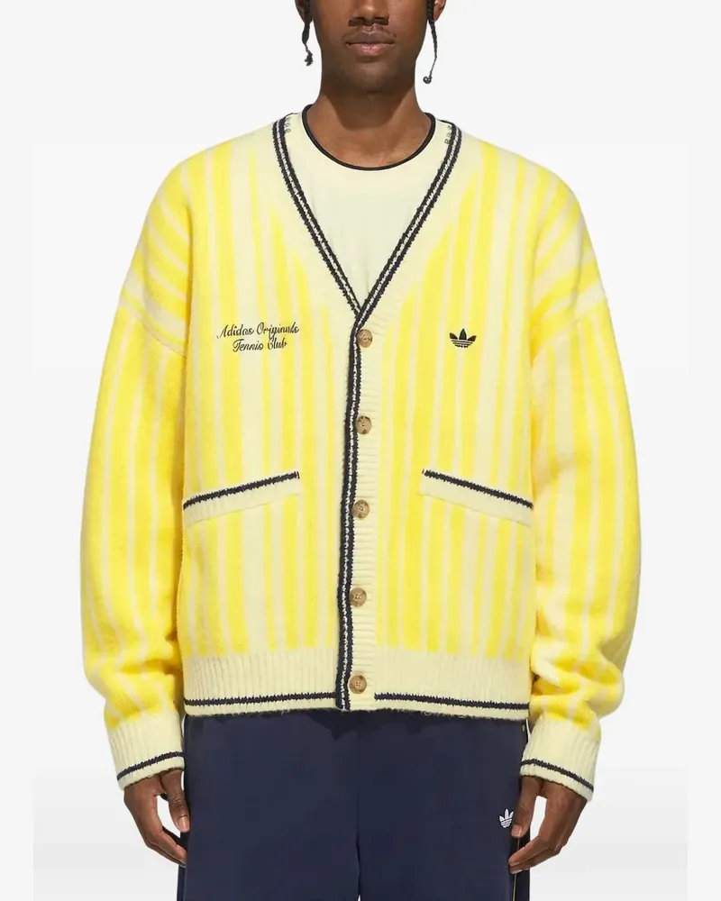 adidas Cheviot striped cardigan - Gelb Gelb