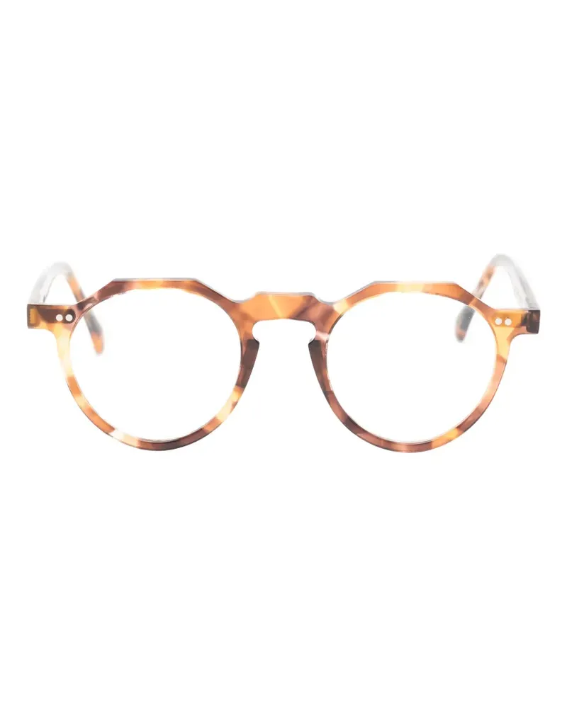 Lesca Bloc Brille mit geometrischem Gestell - Braun Braun