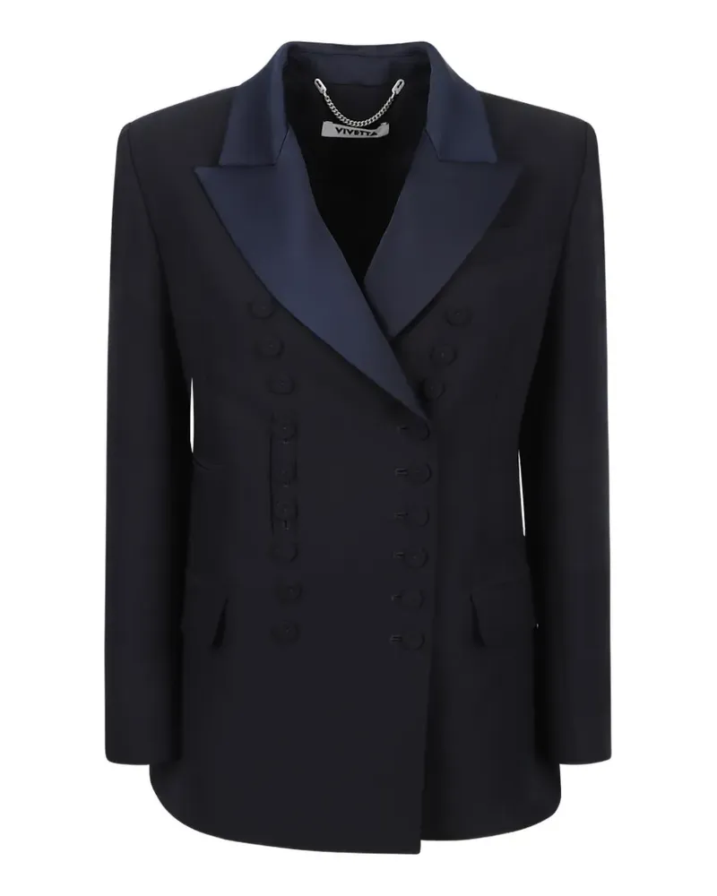 Vivetta double-breasted long-sleeve blazer - Blau Blau