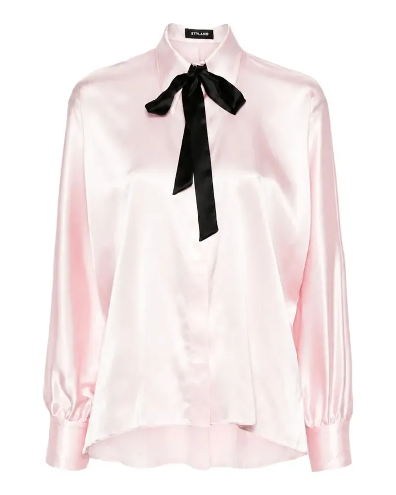 STYLAND pussy-bow kimono-sleeve shirt - Rosa Rosa