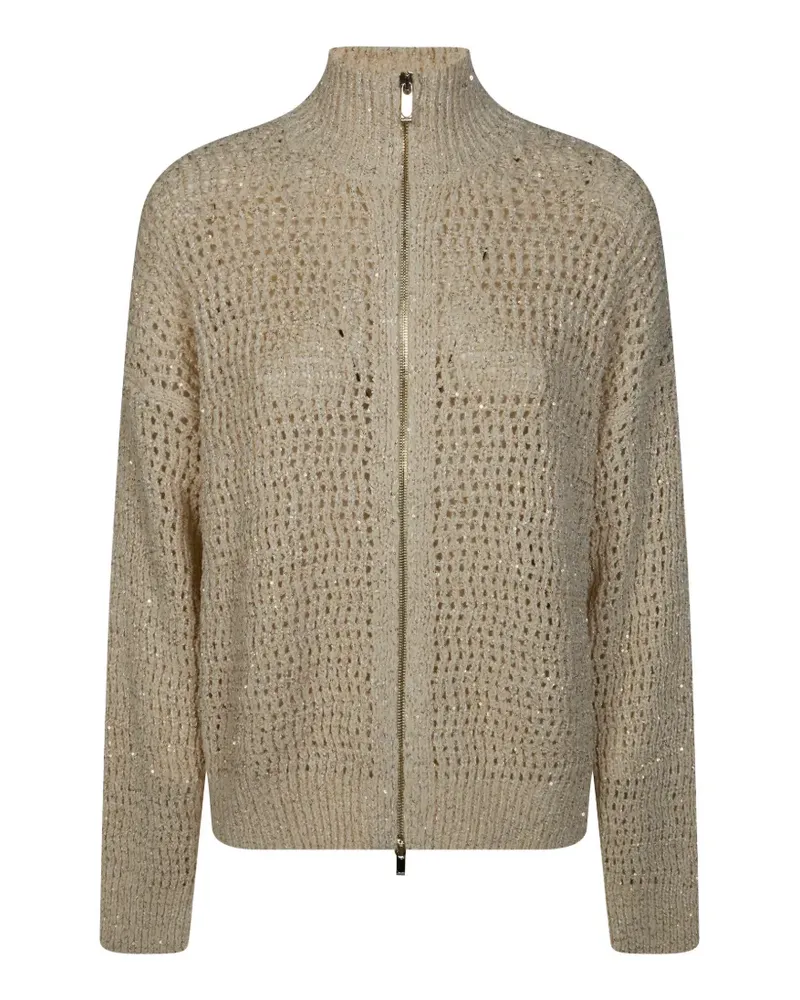 Max Mara Cardigan mit Reißverschluss - Nude Nude