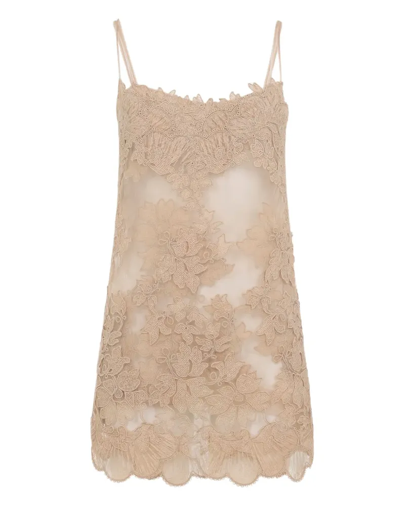 Ermanno Scervino Camisole-Minikleid mit Blumen - Rosa Rosa