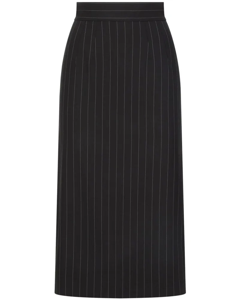 Dolce & Gabbana Rock mit Nadelstreifen - Schwarz Schwarz