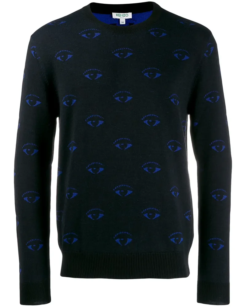 Kenzo Pullover mit Augenmuster - Schwarz Schwarz