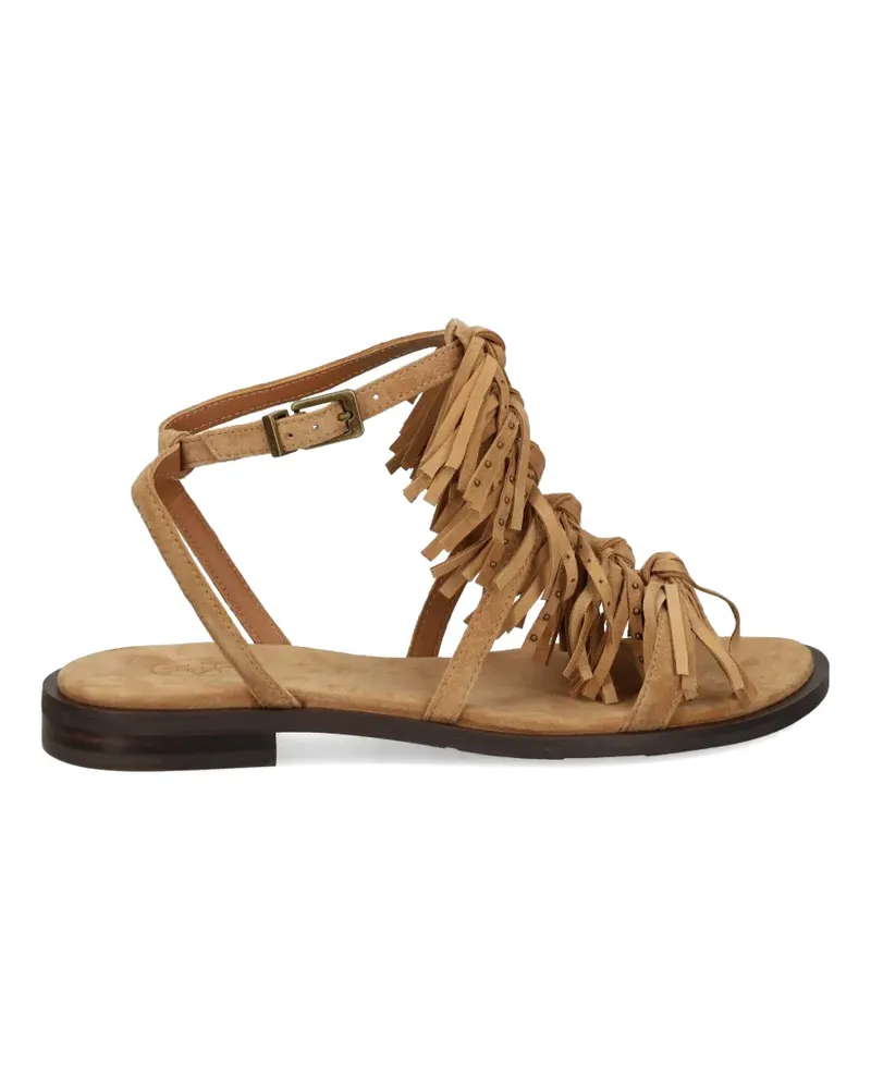 ash Panic fringed studded sandals - Nude Nude