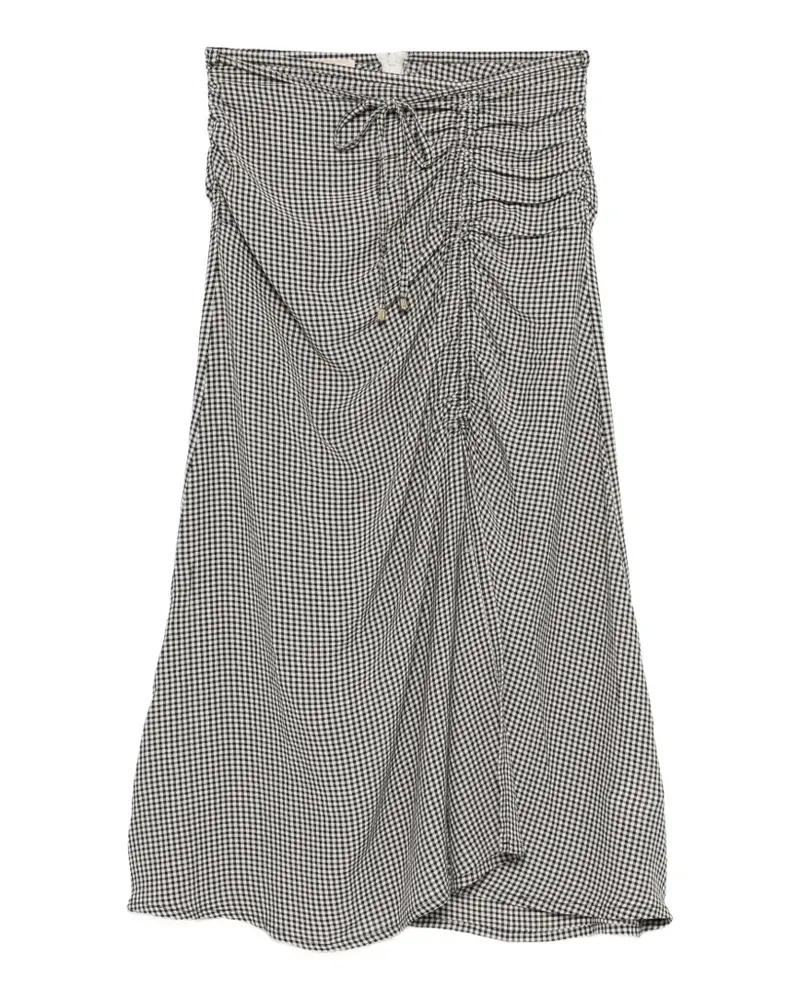 Sessùn Arletta gingham midi skirt - Schwarz Schwarz