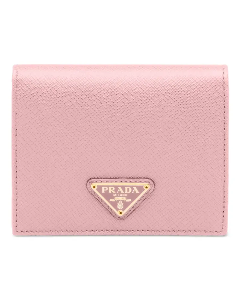 Prada Kleines Portemonnaie aus Saffiano-Leder - Rosa Rosa