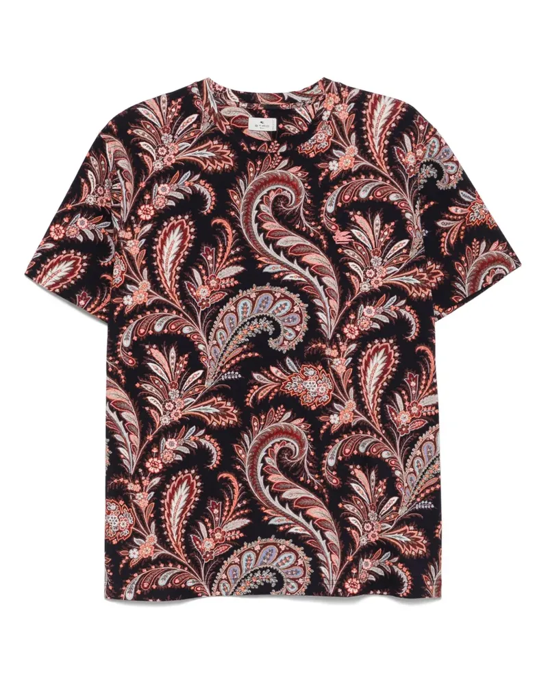 Etro T-Shirt mit Paisleymuster - Blau Blau