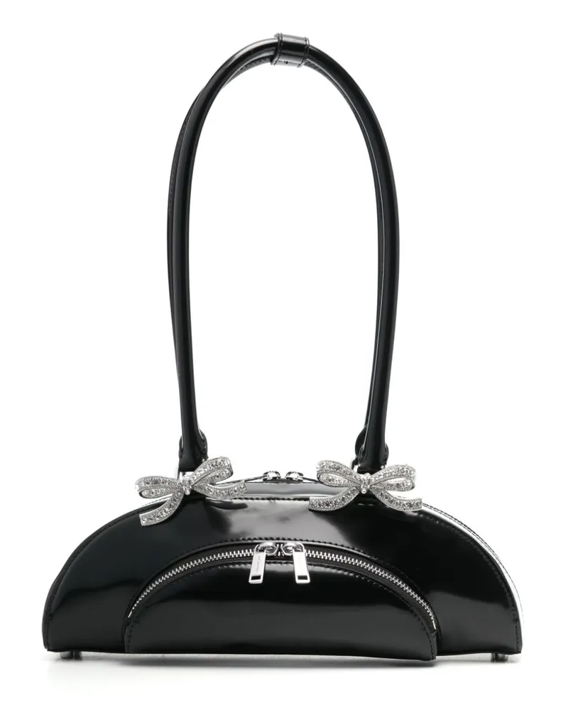 Self-Portrait Curved Schultertasche - Schwarz Schwarz