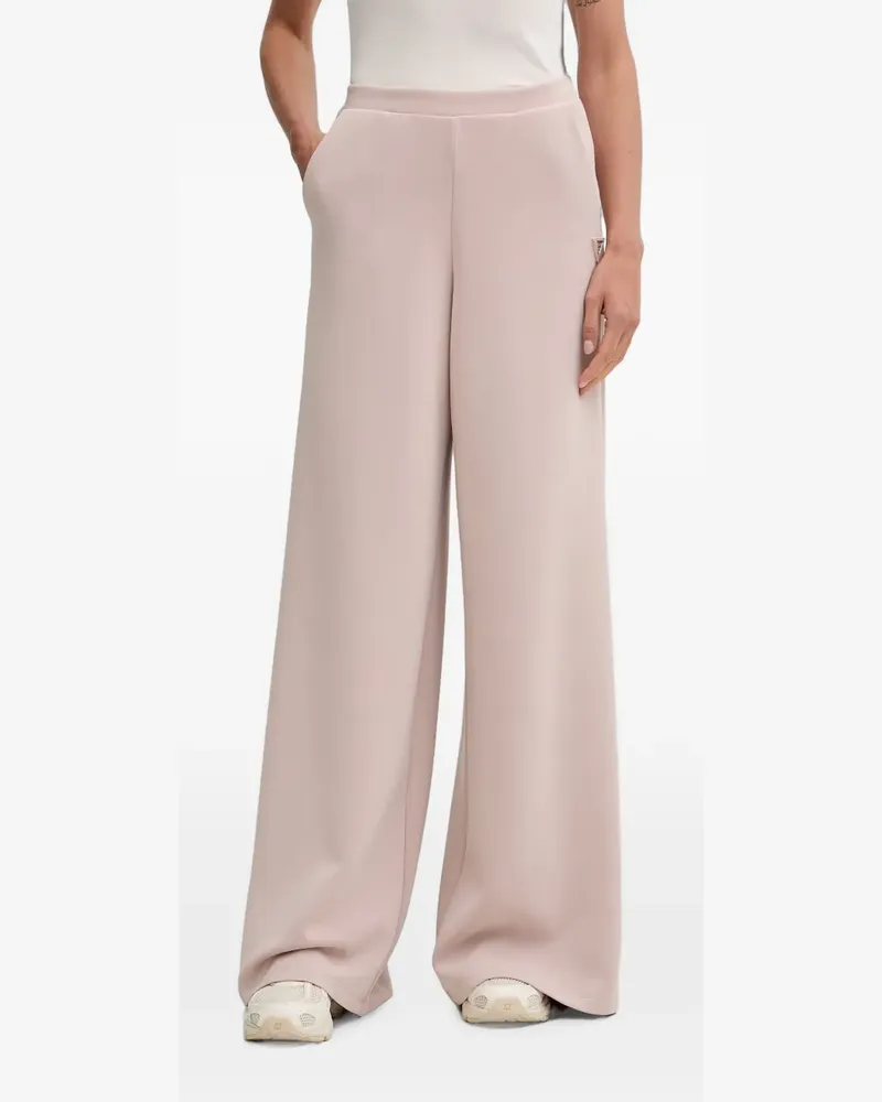 Guess logo-plaque palazzo pants - Rosa Rosa