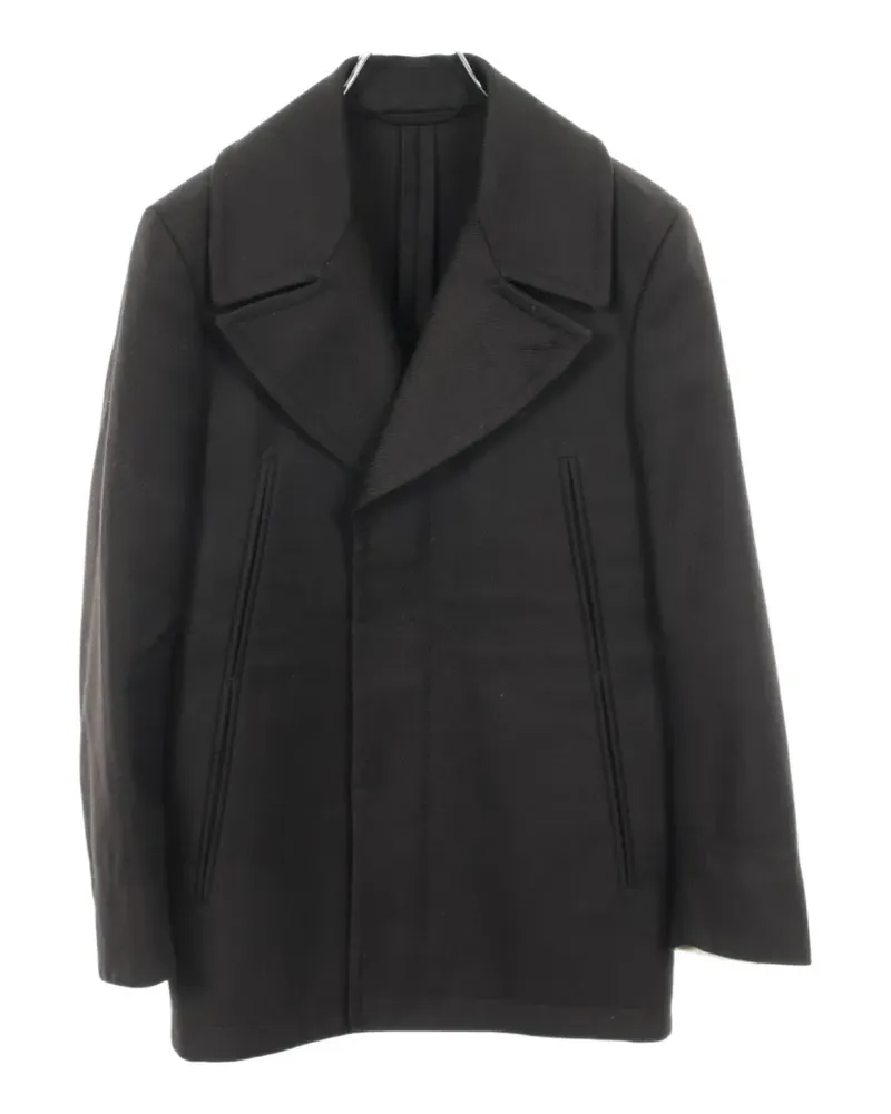 Maison Margiela 2010s notched lapels pea coat - Schwarz Schwarz