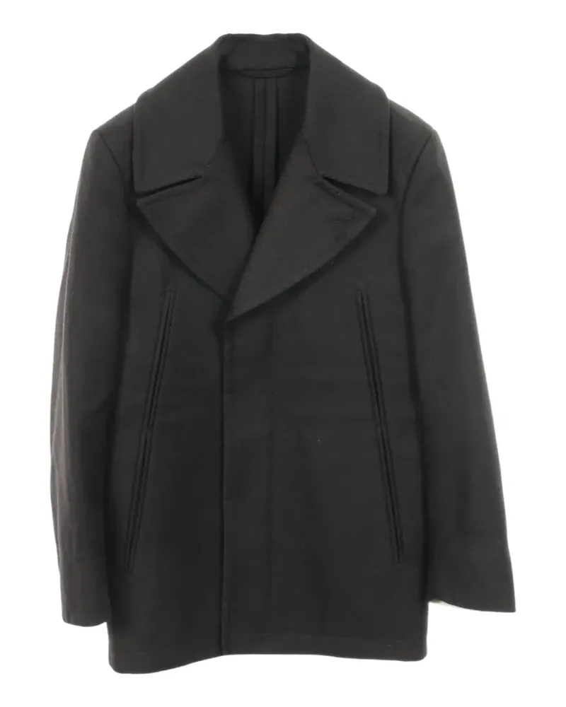 Maison Margiela 2010s Mantel mit fallendem Revers - Schwarz Schwarz