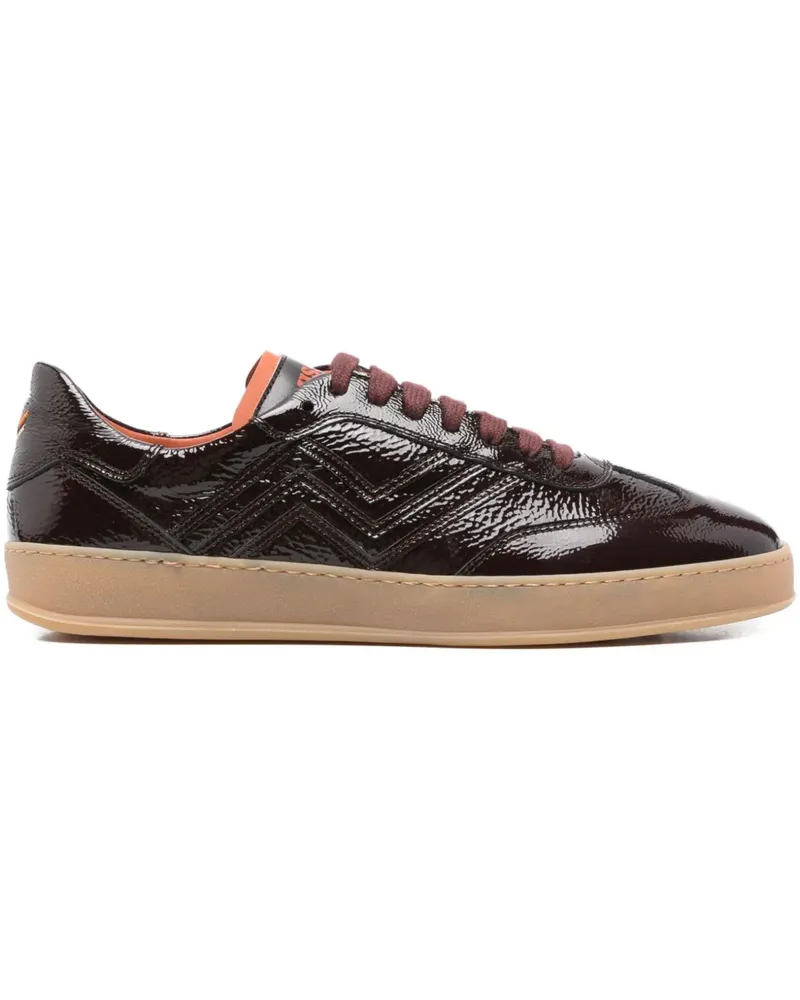Missoni Zickzack-Sneakers aus Lackleder - Braun Braun