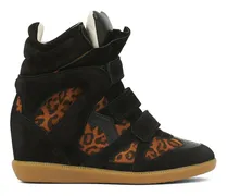 Bekett Wedge-Sneakers mit Leoparden-Print 50mm - Braun