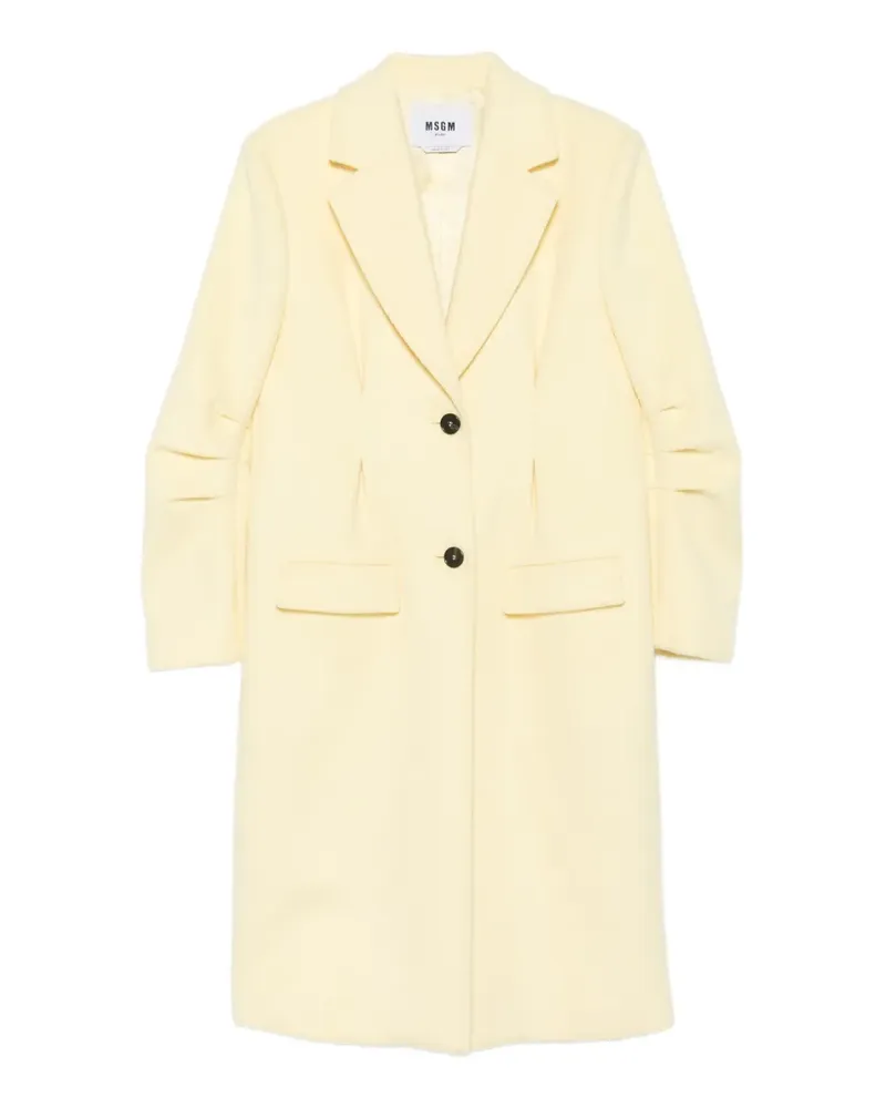 MSGM Einreihiger Mantel - Gelb Gelb