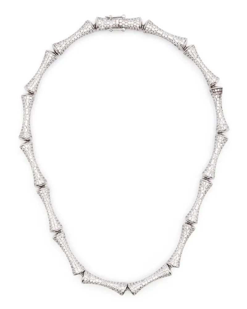 Eddie Borgo Pavé Bambu necklace - Silber Silber