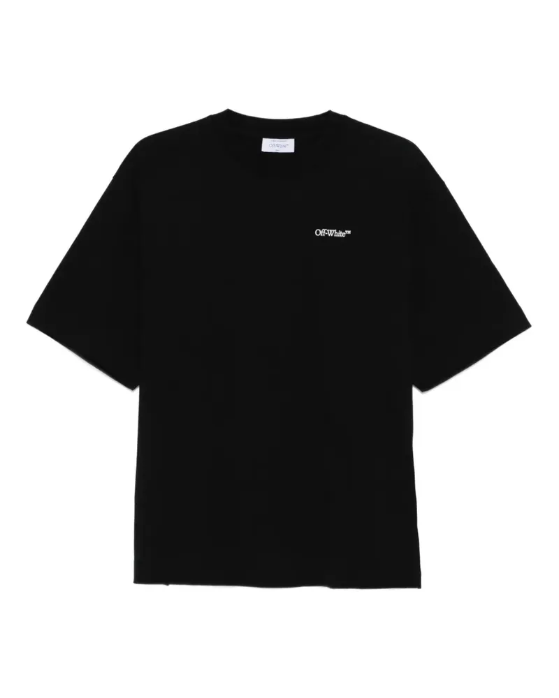 OFF-WHITE T-Shirt mit Logo-Print - Schwarz Schwarz