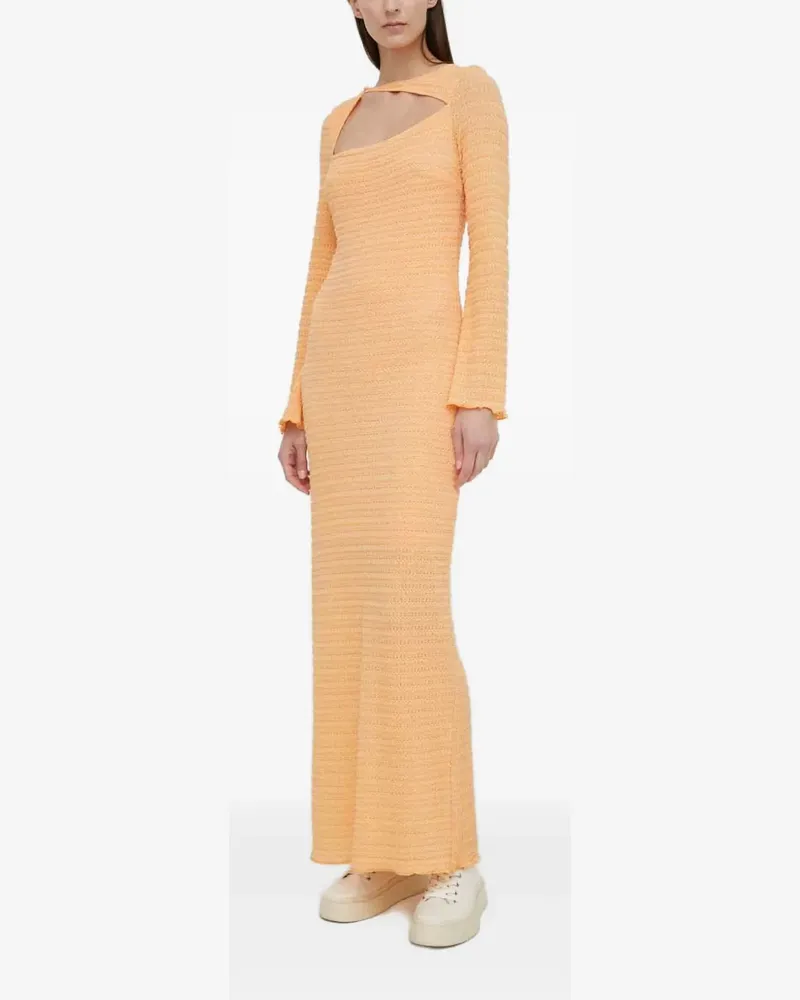 Résumé cut-out long-sleeve dress - Orange Orange