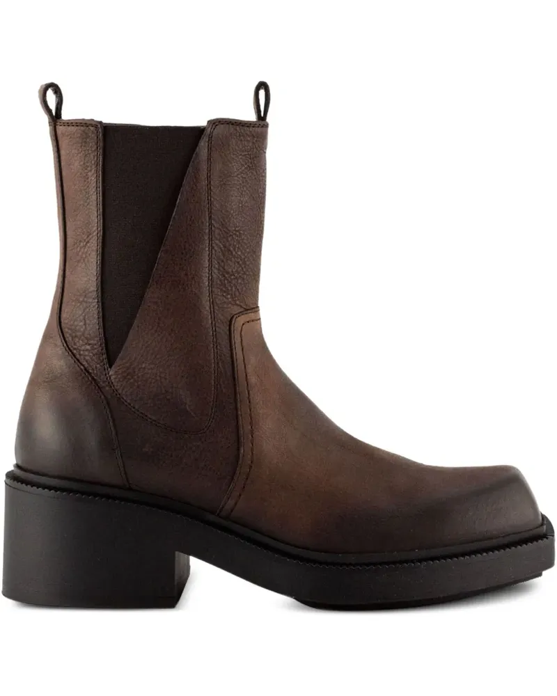 Vic Matié Stiefel mit eckiger Kappe 50mm - Braun Braun