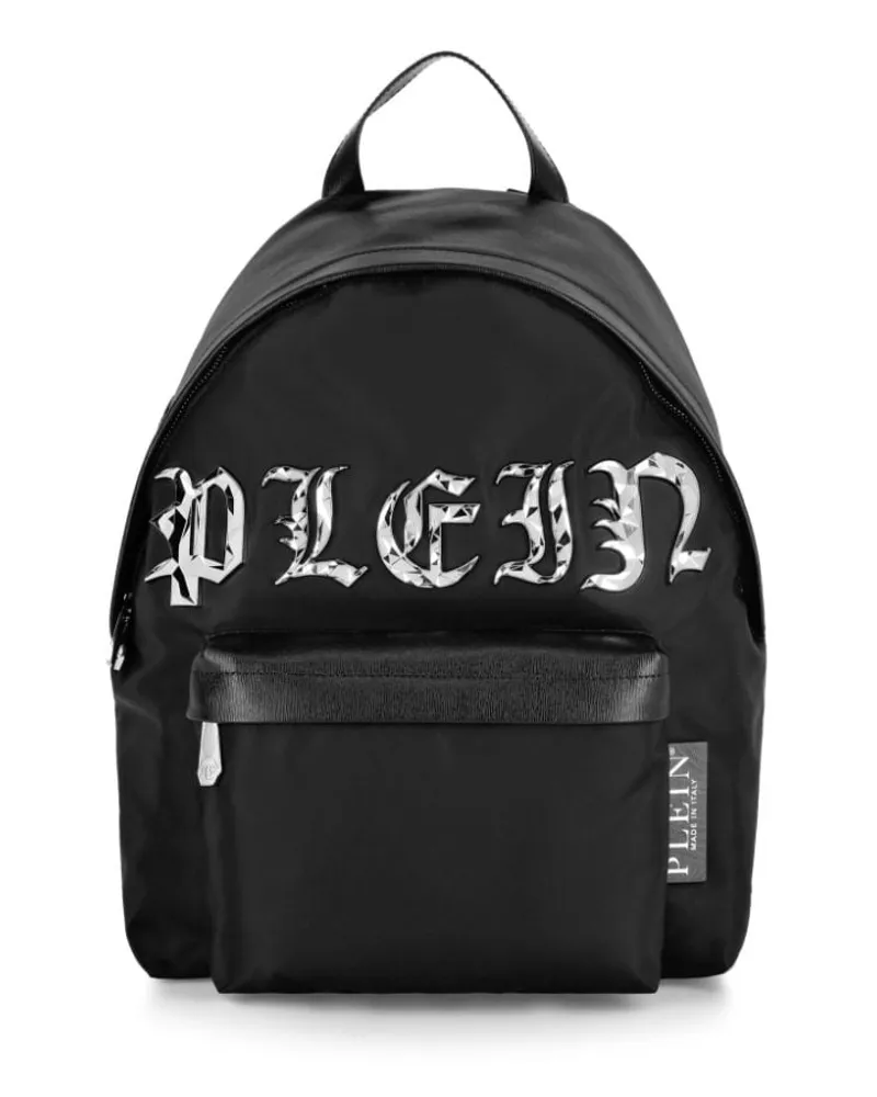 Philipp Plein Rucksack mit Monogramm-Print - Schwarz Schwarz